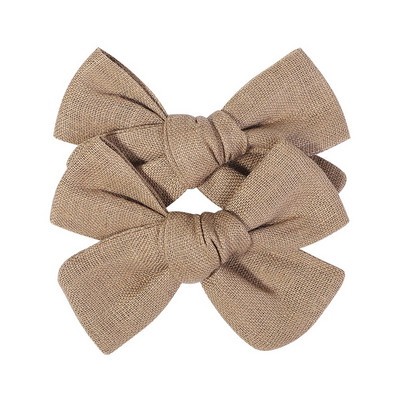 2 kom/lot Nova lanena pamučna mašna za kosu Dječje kopče za kosu za djevojčice Mašna za kosu Ukosnice Jednobojne dječje ukosnice za kosu Ukosnice