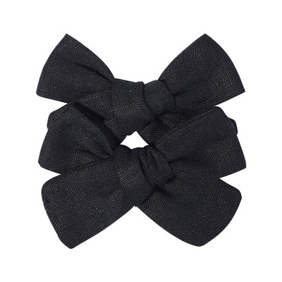 2 kom/lot Nova lanena pamučna mašna za kosu Dječje kopče za kosu za djevojčice Mašna za kosu Ukosnice Jednobojne dječje ukosnice za kosu Ukosnice