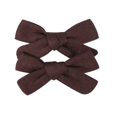 2 kom/lot Nova lanena pamučna mašna za kosu Dječje kopče za kosu za djevojčice Mašna za kosu Ukosnice Jednobojne dječje ukosnice za kosu Ukosnice