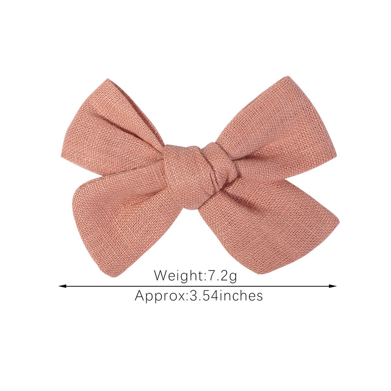 2 kom/lot Nova lanena pamučna mašna za kosu Dječje kopče za kosu za djevojčice Mašna za kosu Ukosnice Jednobojne dječje ukosnice za kosu Ukosnice