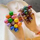 Mados mergaičių elastinės plaukų juostelės Akrilo Gyvūnų lankelis Žvaigždė apvali širdis Meška Tvirta guminė kaklaraištis virvelė Žiedas plaukų aksesuarai moterims