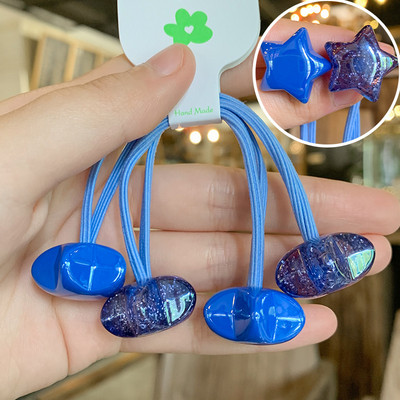 Mados mergaičių elastinės plaukų juostelės Akrilo Gyvūnų lankelis Žvaigždė apvali širdis Meška Tvirta guminė kaklaraištis virvelė Žiedas plaukų aksesuarai moterims