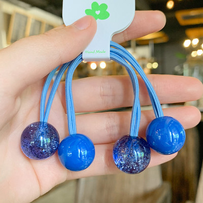 Mados mergaičių elastinės plaukų juostelės Akrilo Gyvūnų lankelis Žvaigždė apvali širdis Meška Tvirta guminė kaklaraištis virvelė Žiedas plaukų aksesuarai moterims