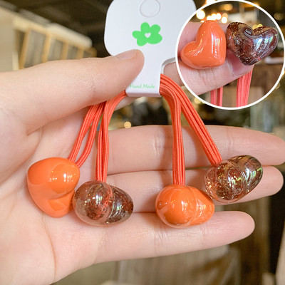 Mados mergaičių elastinės plaukų juostelės Akrilo Gyvūnų lankelis Žvaigždė apvali širdis Meška Tvirta guminė kaklaraištis virvelė Žiedas plaukų aksesuarai moterims