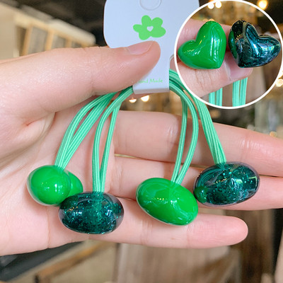 Mados mergaičių elastinės plaukų juostelės Akrilo Gyvūnų lankelis Žvaigždė apvali širdis Meška Tvirta guminė kaklaraištis virvelė Žiedas plaukų aksesuarai moterims