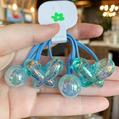 Mados mergaičių elastinės plaukų juostelės Akrilo Gyvūnų lankelis Žvaigždė apvali širdis Meška Tvirta guminė kaklaraištis virvelė Žiedas plaukų aksesuarai moterims