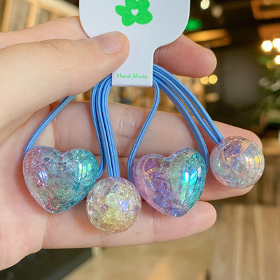 Mados mergaičių elastinės plaukų juostelės Akrilo Gyvūnų lankelis Žvaigždė apvali širdis Meška Tvirta guminė kaklaraištis virvelė Žiedas plaukų aksesuarai moterims