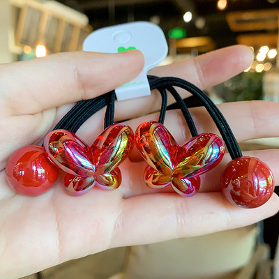 Mados mergaičių elastinės plaukų juostelės Akrilo Gyvūnų lankelis Žvaigždė apvali širdis Meška Tvirta guminė kaklaraištis virvelė Žiedas plaukų aksesuarai moterims