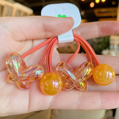 Mados mergaičių elastinės plaukų juostelės Akrilo Gyvūnų lankelis Žvaigždė apvali širdis Meška Tvirta guminė kaklaraištis virvelė Žiedas plaukų aksesuarai moterims