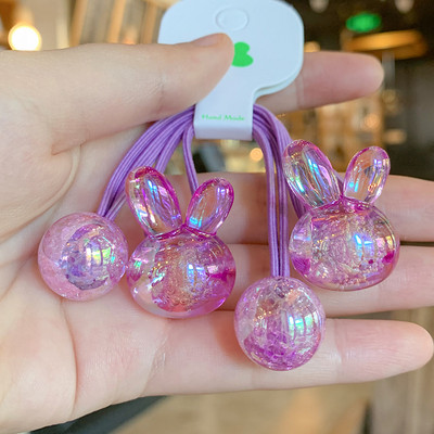 Mados mergaičių elastinės plaukų juostelės Akrilo Gyvūnų lankelis Žvaigždė apvali širdis Meška Tvirta guminė kaklaraištis virvelė Žiedas plaukų aksesuarai moterims