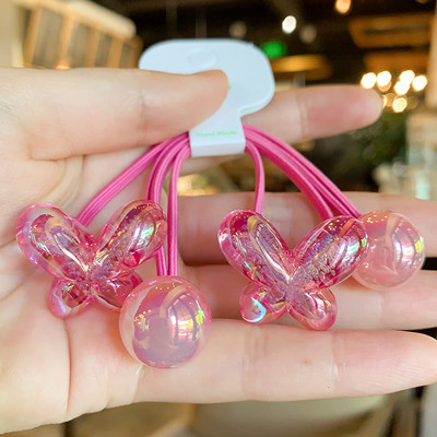 Mados mergaičių elastinės plaukų juostelės Akrilo Gyvūnų lankelis Žvaigždė apvali širdis Meška Tvirta guminė kaklaraištis virvelė Žiedas plaukų aksesuarai moterims