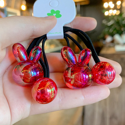 Mados mergaičių elastinės plaukų juostelės Akrilo Gyvūnų lankelis Žvaigždė apvali širdis Meška Tvirta guminė kaklaraištis virvelė Žiedas plaukų aksesuarai moterims