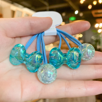 Mados mergaičių elastinės plaukų juostelės Akrilo Gyvūnų lankelis Žvaigždė apvali širdis Meška Tvirta guminė kaklaraištis virvelė Žiedas plaukų aksesuarai moterims