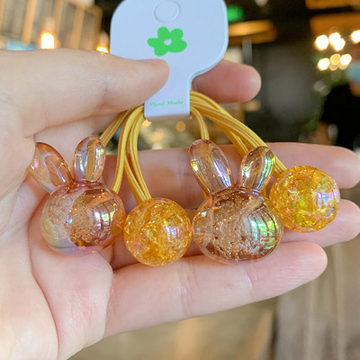 Mados mergaičių elastinės plaukų juostelės Akrilo Gyvūnų lankelis Žvaigždė apvali širdis Meška Tvirta guminė kaklaraištis virvelė Žiedas plaukų aksesuarai moterims