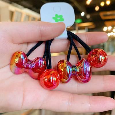 Mados mergaičių elastinės plaukų juostelės Akrilo Gyvūnų lankelis Žvaigždė apvali širdis Meška Tvirta guminė kaklaraištis virvelė Žiedas plaukų aksesuarai moterims