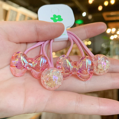 Mados mergaičių elastinės plaukų juostelės Akrilo Gyvūnų lankelis Žvaigždė apvali širdis Meška Tvirta guminė kaklaraištis virvelė Žiedas plaukų aksesuarai moterims