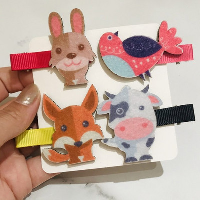 4 kom/set Jednorog My Little Horse Dječja ukosnica Dodaci za kosu Pokrivala za glavu za djevojčice Metalna ukosnica u obliku srca Ukosnica za kosu od smole za poklon