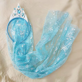 Trake za kosu za djevojčice u korejskom stilu Plavi dugi veo Snježna pahuljica Princezina kruna Rođendanske slatke trake za glavu za djecu Modni dodaci za kosu