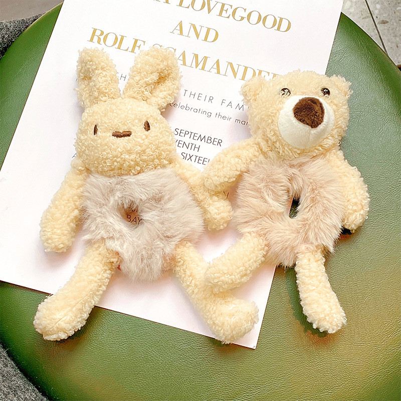 Nove žene, djevojke, slatki plišani medvjed, zec, gumica, gumica za kosu u repu, ukrasite elastične trake za kosu, traka za kosu, modni dodaci za kosu