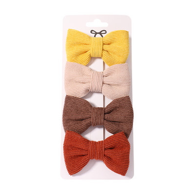 4vnt./Rinkinys Pavasaris Naujas Saldus kietas velveto spalvos lankelio plaukų segtukas, skirtas vaikams, mergaitėms, plaukų segtukai, galvos apdangalai, plaukų priedai