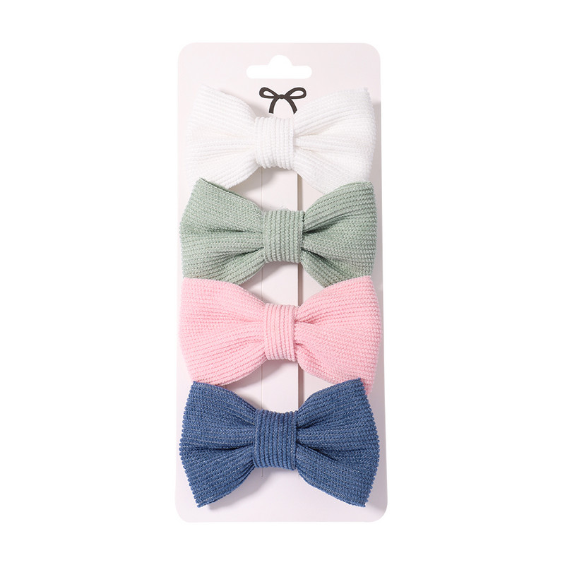 4vnt./Rinkinys Pavasaris Naujas Saldus kietas velveto spalvos lankelio plaukų segtukas, skirtas vaikams, mergaitėms, plaukų segtukai, galvos apdangalai, plaukų priedai