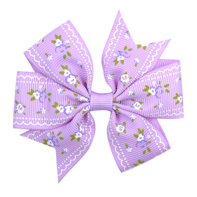 20vnt/part. Spausdinti gėlių lankeliai su segtuku mergaitėms Grosgrain Ribbon Boutique plaukų segtukai Barrettes plaukų priedai 039