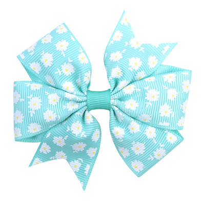 20vnt/part. Spausdinti gėlių lankeliai su segtuku mergaitėms Grosgrain Ribbon Boutique plaukų segtukai Barrettes plaukų priedai 039