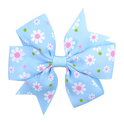 20vnt/part. Spausdinti gėlių lankeliai su segtuku mergaitėms Grosgrain Ribbon Boutique plaukų segtukai Barrettes plaukų priedai 039