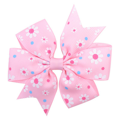 20vnt/part. Spausdinti gėlių lankeliai su segtuku mergaitėms Grosgrain Ribbon Boutique plaukų segtukai Barrettes plaukų priedai 039