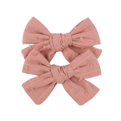 2Pcs/lot 12Colors Pamučne mašne za kosu 3,2 inča s kopčama za djevojčice Koje za kosu Slatke ukosnice za glavu Dječji dodaci za kosu