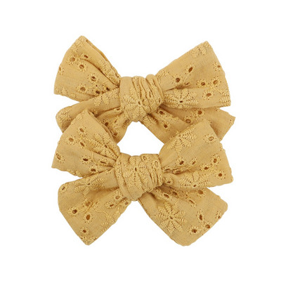 2Pcs/lot 12Colors Pamučne mašne za kosu 3,2 inča s kopčama za djevojčice Koje za kosu Slatke ukosnice za glavu Dječji dodaci za kosu