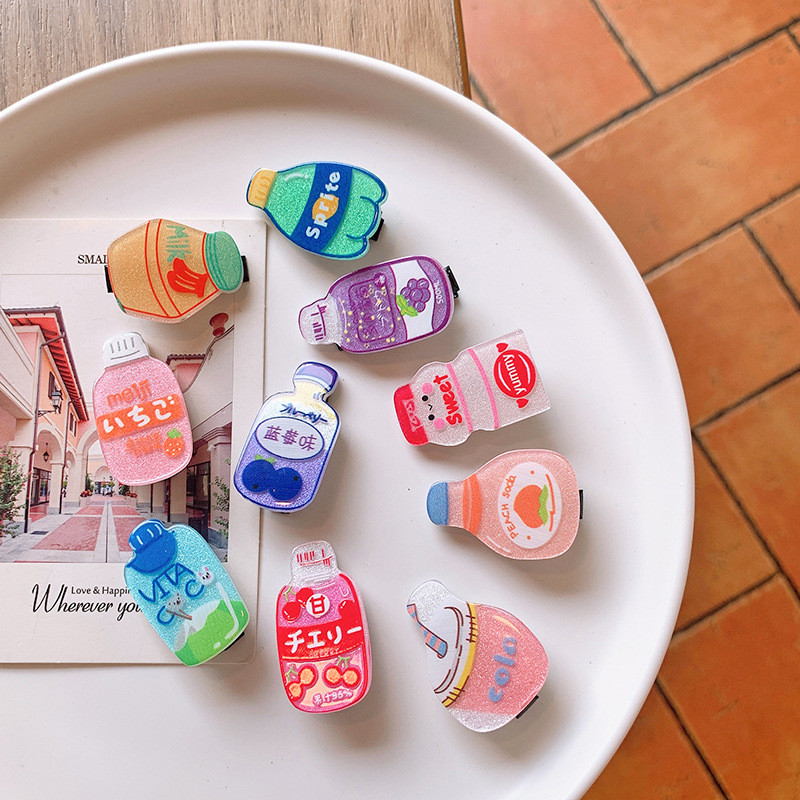 10vnt Animaciniai plaukų segtukai Moteriški Mergaitei Vaikai Mini Mieli Plaukų segtukai Smeigtukai Duckbill Clips Plaukų aksesuarai Galvos apdangalų rinkinys