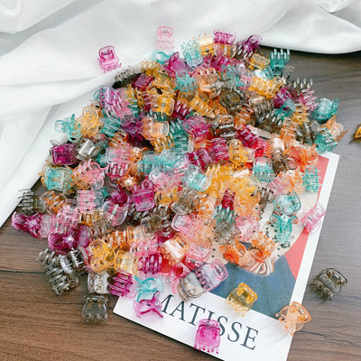 50KOM Crni crtani mini kandže za kosu Dječje slatke ukosnice Dječji modni dodaci za kosu Slatka akrilna kopča za kosu