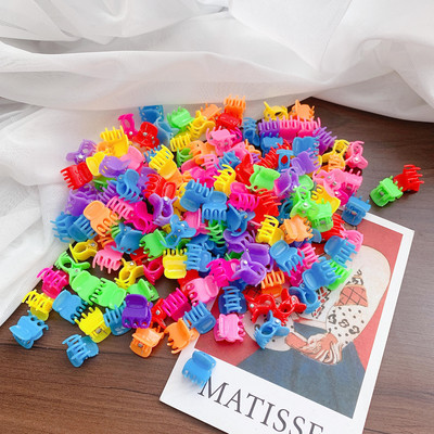 50KOM Crni crtani mini kandže za kosu Dječje slatke ukosnice Dječji modni dodaci za kosu Slatka akrilna kopča za kosu