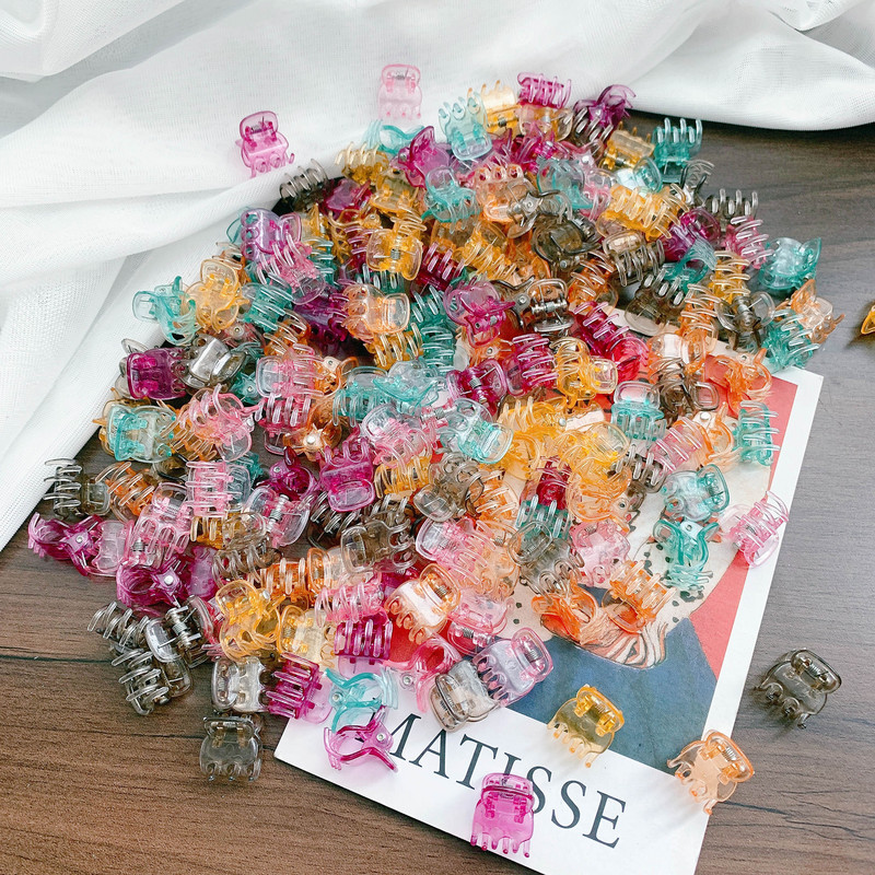 50KOM Crni crtani mini kandže za kosu Dječje slatke ukosnice Dječji modni dodaci za kosu Slatka akrilna kopča za kosu