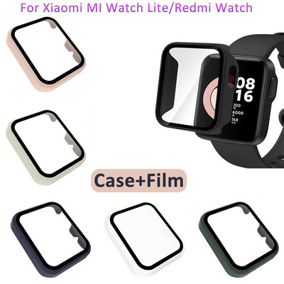 Филм+калъф Протектор на екрана Пълно покритие Калъф Калъф Твърда PC Frame Shell Интелигентни аксесоари за Xiaomi Mi Watch Lite/Redmi