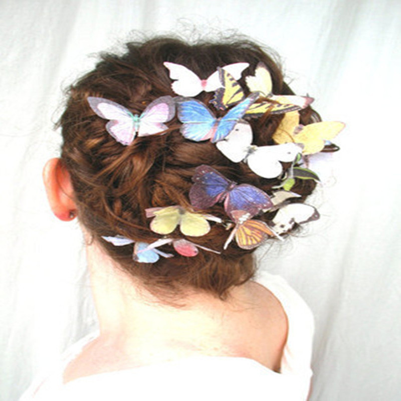 Modna simulacija ukosnice s leptirom 3D kopča za kosu s leptirom Dječja ukosnica za vjenčanje s ukosnicama s leptirom Dijelovi haljine Dodaci za kosu