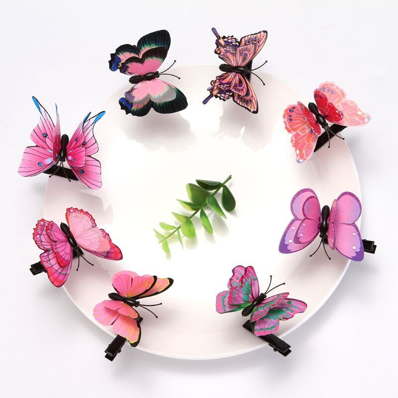 Modna simulacija ukosnice s leptirom 3D kopča za kosu s leptirom Dječja ukosnica za vjenčanje s ukosnicama s leptirom Dijelovi haljine Dodaci za kosu