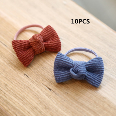 Visokokvalitetne 10 kom/set Gumice za kosu s mašnom za djevojčice Uže Elastične trake za kosu Trake za glavu Mala djeca Držač za konjski rep Dječji dodaci za kosu