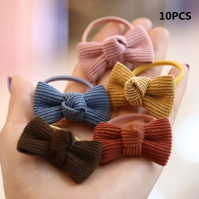 Visokokvalitetne 10 kom/set Gumice za kosu s mašnom za djevojčice Uže Elastične trake za kosu Trake za glavu Mala djeca Držač za konjski rep Dječji dodaci za kosu