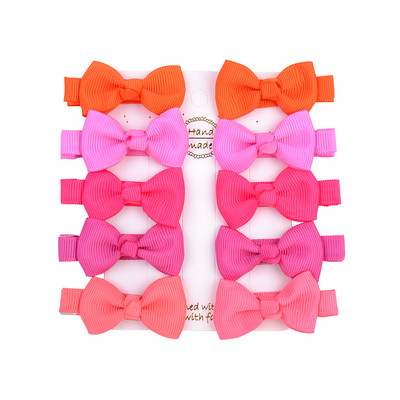 10 buc./lot mini clemă de păr cu papion mic dulce și solid cu fundă de siguranță, clemă acoperită pentru agrafe pentru copii, accesorii, cadouri