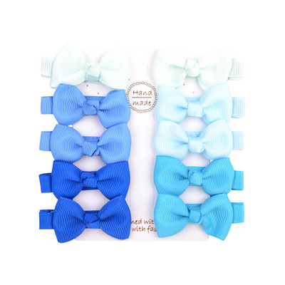 10 buc./lot mini clemă de păr cu papion mic dulce și solid cu fundă de siguranță, clemă acoperită pentru agrafe pentru copii, accesorii, cadouri