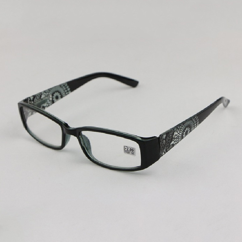 Ochelari de lectură pentru femei Rame pătrate sculptate în oglindă Lentile de înaltă definiție Ochelari de vedere +1,25 1,75 2,0 R191