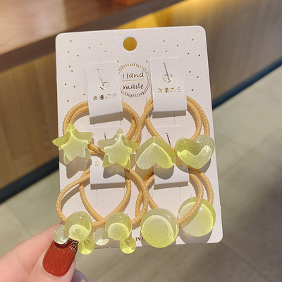 8 komada slatkih gumica za kosu za djevojčice Gumica za konjski rep Držač gumenih pokrivala za glavu gumica za kosu za djevojčice Korejska djeca Dodaci za kosu Traka za kosu