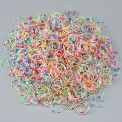 1000kom/pak. Djevojčica Šarene jednokratne silikonske gumice Elastičnost za bebe Mala gumica za kosu u repu Dječje rezance Dodaci