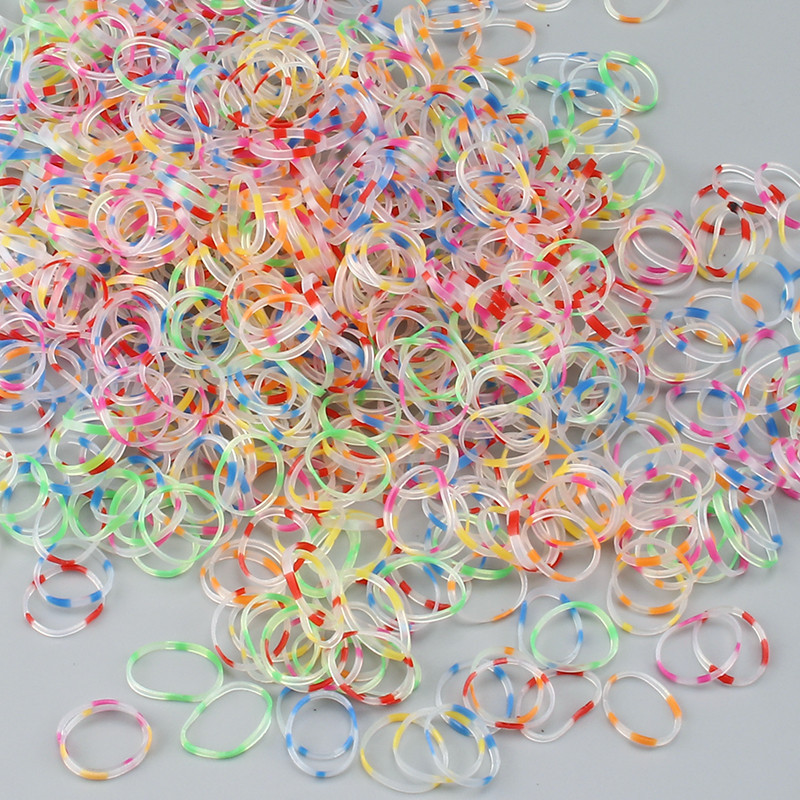 1000kom/pak. Djevojčica Šarene jednokratne silikonske gumice Elastičnost za bebe Mala gumica za kosu u repu Dječje rezance Dodaci