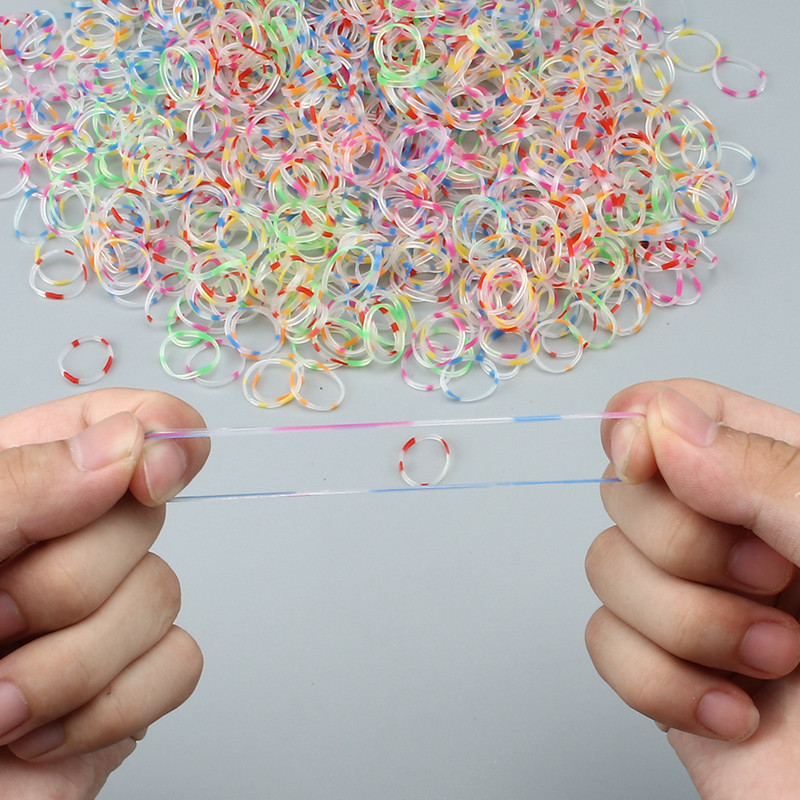 1000kom/pak. Djevojčica Šarene jednokratne silikonske gumice Elastičnost za bebe Mala gumica za kosu u repu Dječje rezance Dodaci