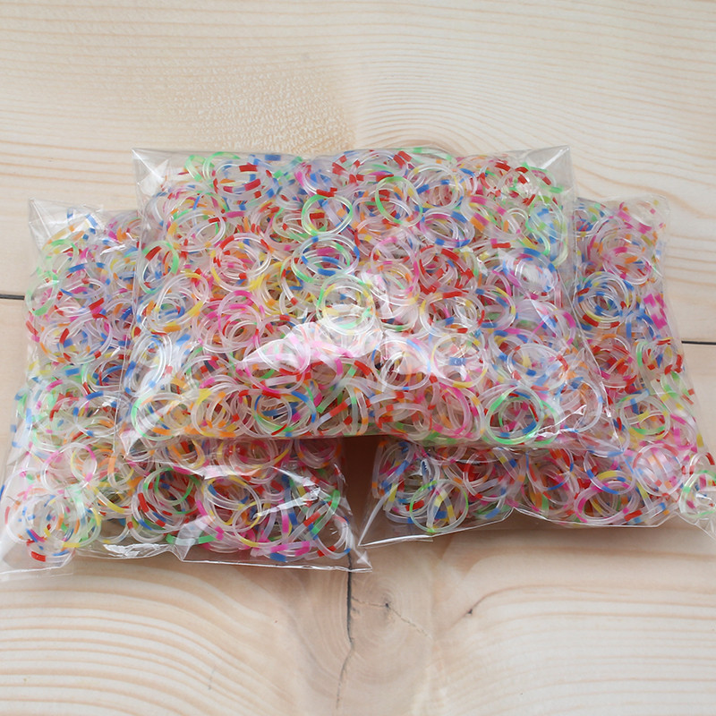 1000kom/pak. Djevojčica Šarene jednokratne silikonske gumice Elastičnost za bebe Mala gumica za kosu u repu Dječje rezance Dodaci