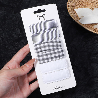 6 kom/set Pamučno platno Čipkane kopče za kosu s leopardovim uzorkom za slatke djevojke Ukosnice Sigurnosne ukosnice Pokrivala za glavu Dječji dodaci za kosu