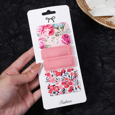 6 kom/set Pamučno platno Čipkane kopče za kosu s leopardovim uzorkom za slatke djevojke Ukosnice Sigurnosne ukosnice Pokrivala za glavu Dječji dodaci za kosu